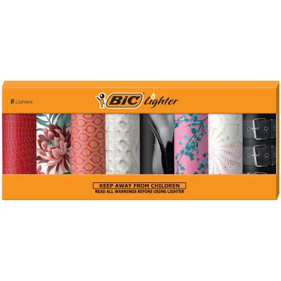 BIC Special Edition Fashion Series Pocket Lighters, Assorted Designs, 8-Pack (Colors May Vary) {2}