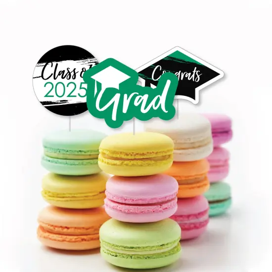 Big Dot of Happiness Green 2025 Graduation Party - DIY Shaped Cut-Outs - 24 Count {4}