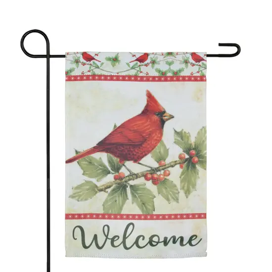Northlight Green and Red Cardinal Christmas Outdoor Garden Flag 18" x 12.5" {1}