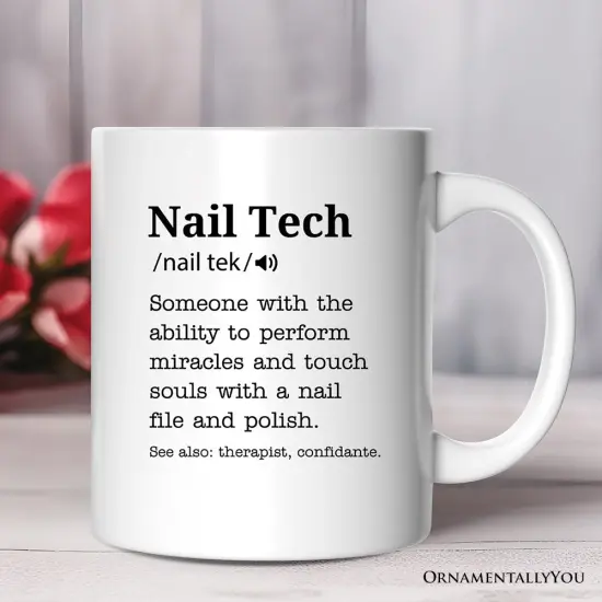 Nail Tech Definition Mug, Funny Nail Hustler Gift {2}