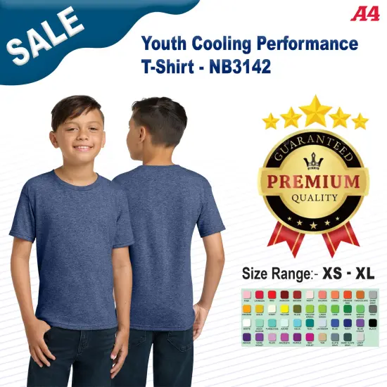 A4&reg; Youth Cooling Performance T-Shirt ATHLETIC ORANGE {2}