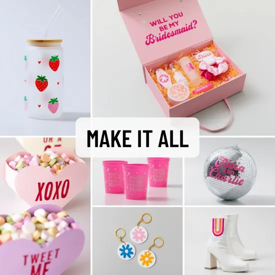 Cricut Smart 3ft Vinyl Bundle - Valentine's Day Colored Adhesive Vinyl {2}