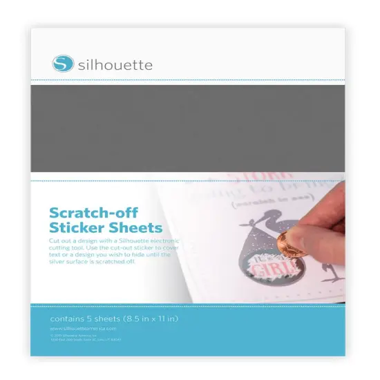 Silhouette Scratch-Off Sticker - Silver {1}