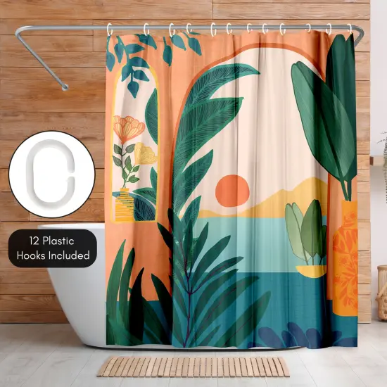 Americanflat 71" x 74" Shower Curtain, Ocean View by Modern Tropical {5}