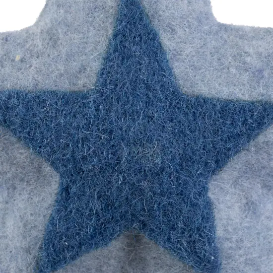 Northlight Plush Double Felt Star Christmas Ornament - 6.25" -Blue {6}