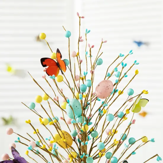 Set of 2 18"H Easter Egg Table Tree D&eacute;cors Multi-Color {5}
