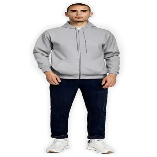 Gildan&reg; Classic Fit Full-Zip Long Sleeve Hooded Sweatshirt Sport grey {1}