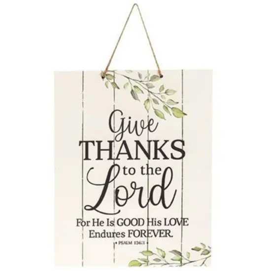 Give Thanks To The Lord Pallet Board Rope Sign {1}