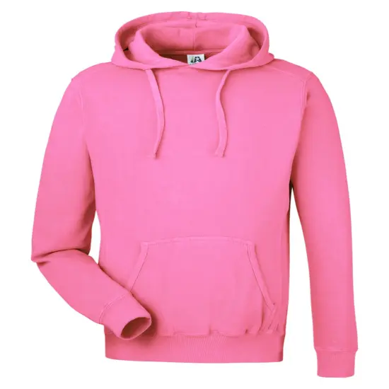 J America&reg; Pigment Dyed Fleece Hooded Sweatshirt PARADISE PINK {1}