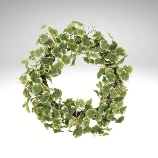 30" Artificial Geranium Aralia Wreath | Lifelike Greenery for Door & Wall Decor {1}