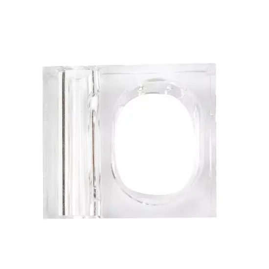 4 Clear Square Acrylic Dinner NAPKIN RINGS Mini Flower Holders Party Decorations {1}