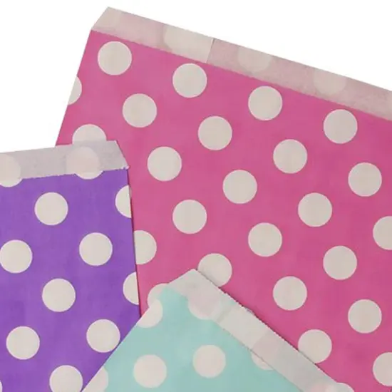 Practical Large Dots Merchandise Bags 5 1/8" x 6 3/8" Aqua {4}
