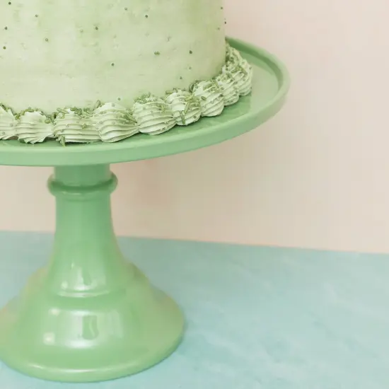 LARGE SAGE GREEN MELAMINE CAKE STAND {4}