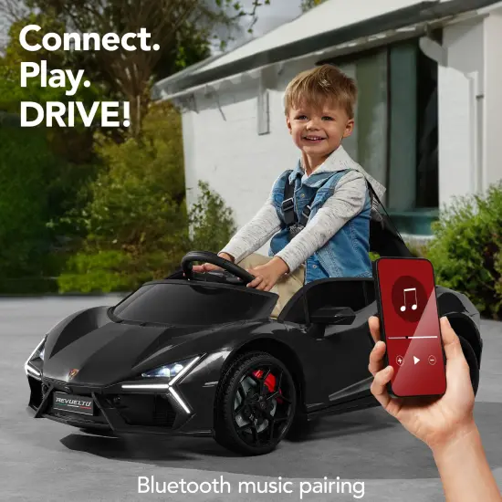 Best Choice Products Kids 12V Ride-On Car Officially Licensed Lamborghini Revuelto w/ Remote, LED Lights Black {6}