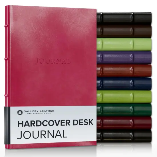 Hardcover Desk Journal by Gallery Leather - 8"x5.5" Acadia Wild Rose {1}