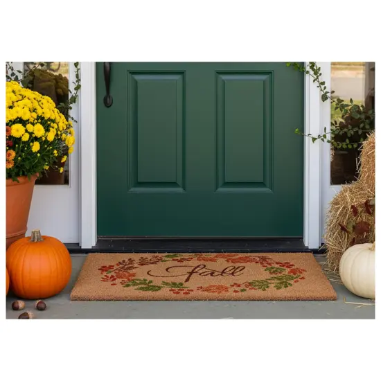 Fall Wreath Doormat {5}