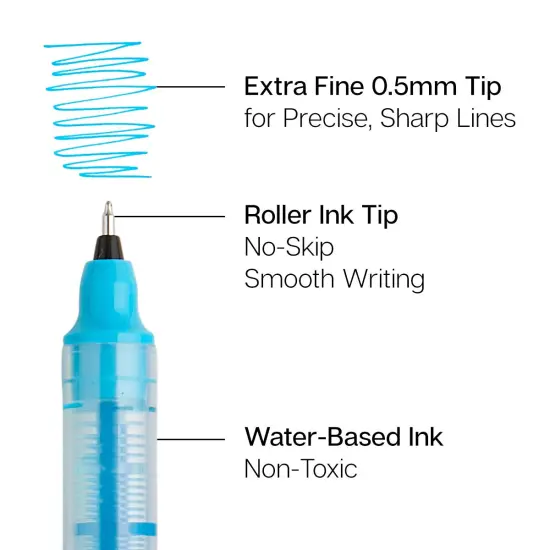 KINGART&reg; PRO Liquid Roller Ink Pens, 10 Colors {4}