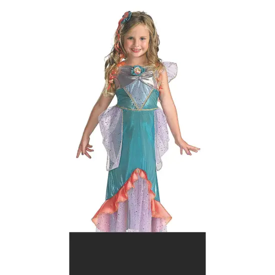 Toddler Girls Ariel Deluxe Little Mermaid Dress Costume Set {1}