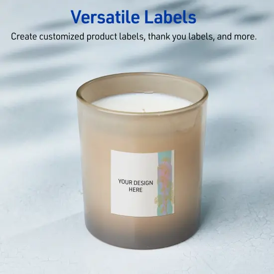 Avery Printable Square Labels with Sure Feed Technology, Pre-Printed Floral Design, Glossy White, 2" x 2", Laser & Inkjet Compatible, 120 Total, Great for Branding, Marketing, and Events {6}