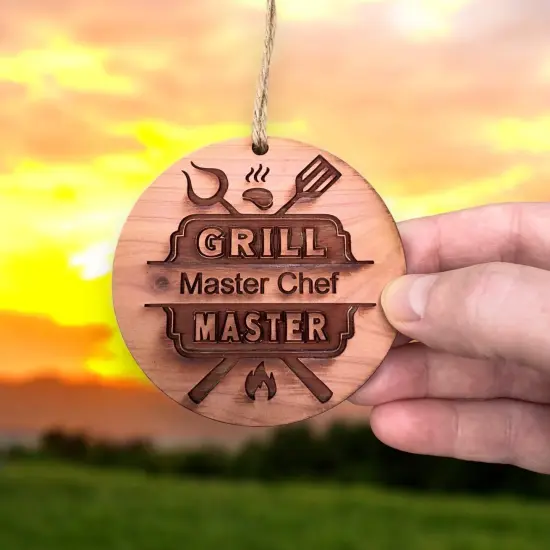 Grill Master - Cedar Ornament {3}