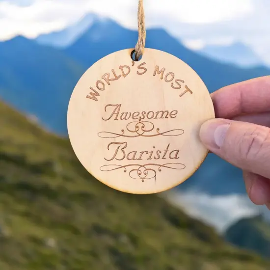 Worlds most Awesome Barista - Ornament {2}