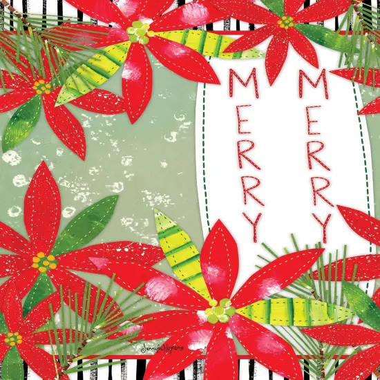 Holly Jolly Poinsettias Art Pole 20 Inches Tall {5}