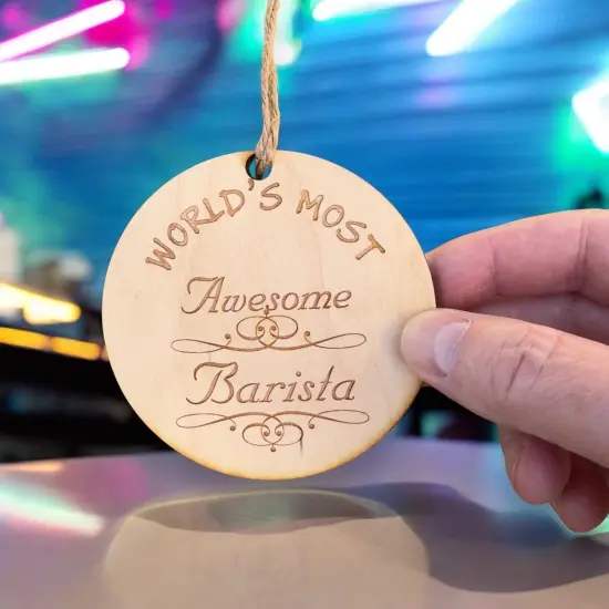 Worlds most Awesome Barista - Ornament {6}