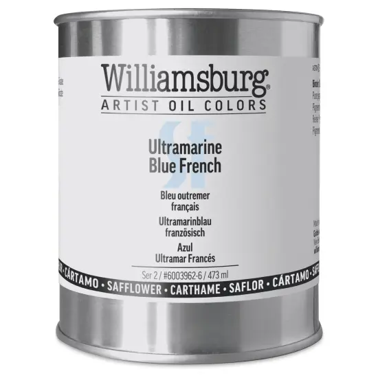 Williamsburg Handmade Safflower Oil Color - Ultramarine Blue French, 16 oz can {1}