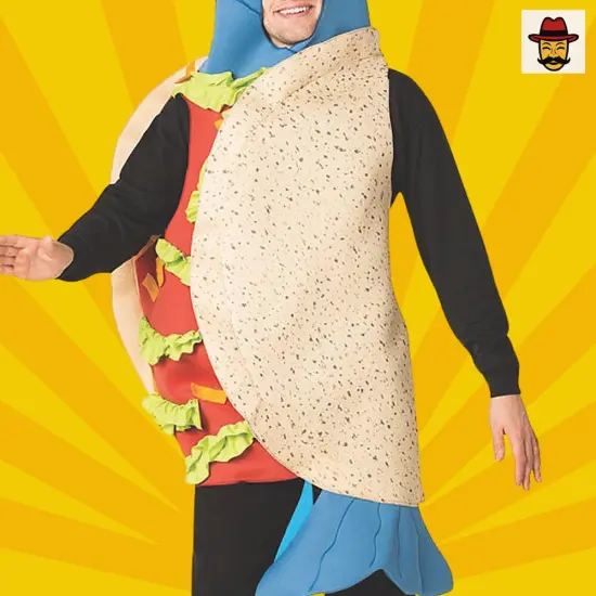 Fish Taco Costume Funny Food Suit with Fish Head and Tail Halloween Party Outfit {5}