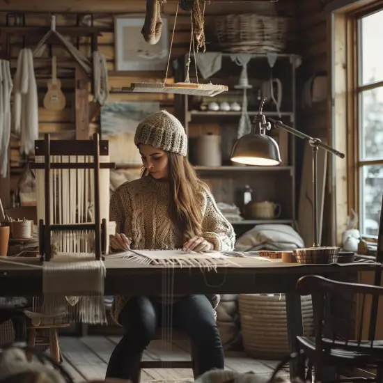 Solid Wood Table-top Weaving Loom for Aspiring hobbyists. {5}