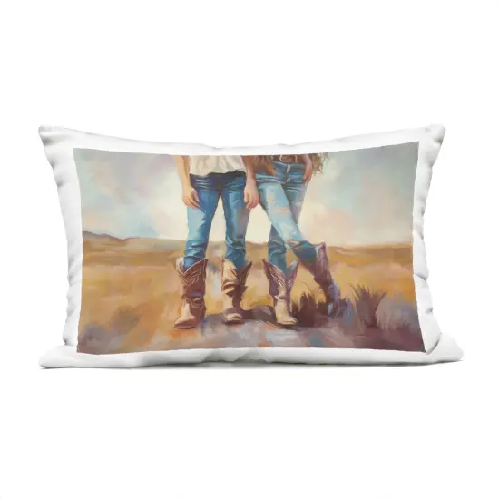 Stupell Industries All About The Cowboy Boots Outdoor Pillow, 14 x 7 x 20 {1}