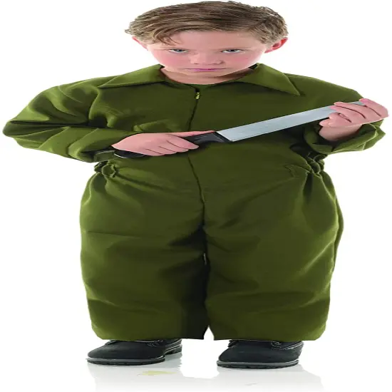 UNDERWRAPS Big Boy's Children's Horror Jumpsuit Costume - Boiler Suit Childrens Costume, Olive Green, Large {1}
