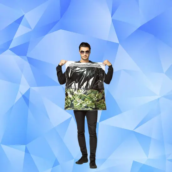 Funny Bag Of Weed Adult Costume Printed Tunic for Halloween Parties {4}