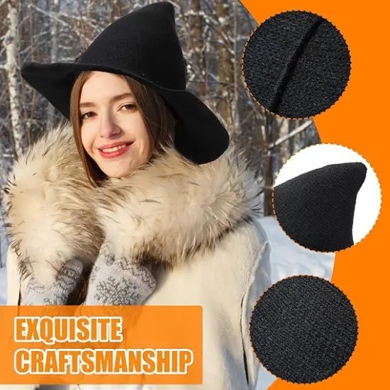 12 Pieces Halloween Knitted Witch Hat {2}