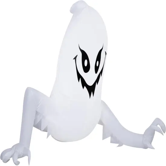 4' Gemmy Airblown Inflatable Halloween Crawling Ghost Yard Decoration 553341 {1}
