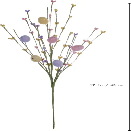 Easter Picks,6 Pack Easter Egg Picks Artificial Easter Berry Stems Easter Picks and Sprays Rustic Easter Decorations for Easter Home Decor and Flower Arrangement(Pink/Purple/Yellow) {2}