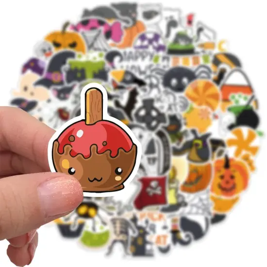 100PCS Non-Repeating Halloween Pumpkin Theme Stickers {3}