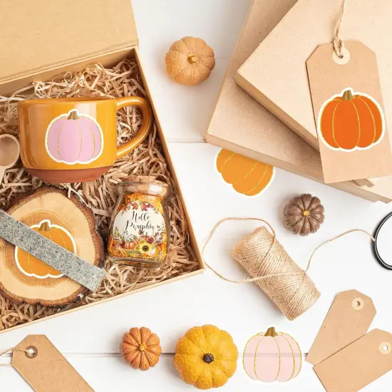 1000Pcs Fall Pumpkin Stickers {3}