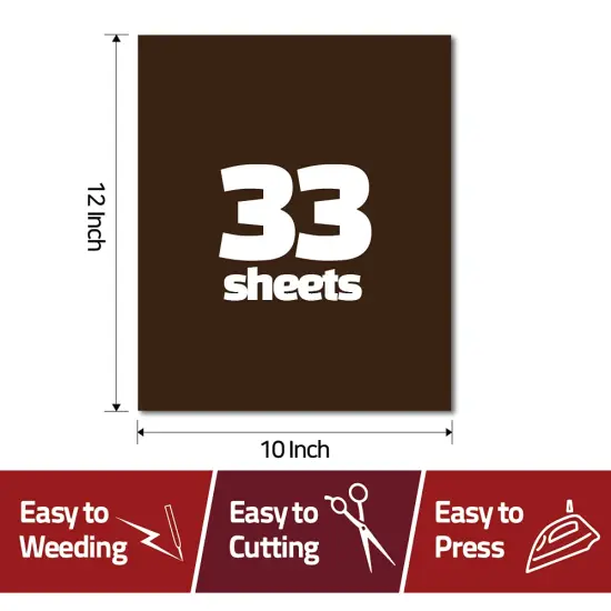 PU Heat Transfer Vinyl 10"x12"-33Sheets 33Colors HTV Assorted Bundle {3}