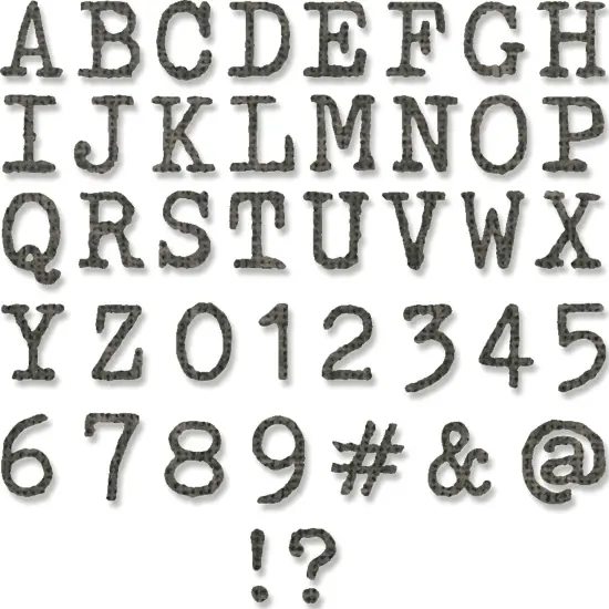 Sizzix Thinlits Dies By Tim Holtz-Alphanumeric Tiny Type Upper {5}