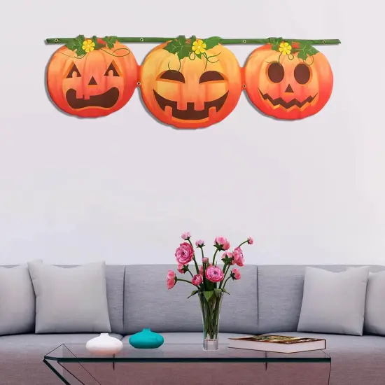 Halloween Pumpkin Banner - Red {4}