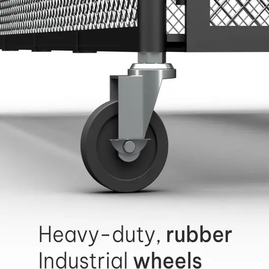 Under Bed Storage with Wheels &ndash; XXL 65L Metal Frame Rolling Bin - 31.5"x23.6 {4}