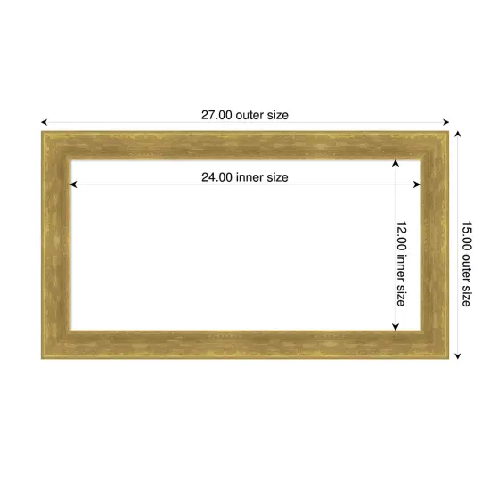 Angled Framed Dry Erase Magnetic Board Gold {4}