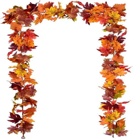 2 Pack Fall Garland Maple Leaf, 5.9Ft/Piece Hanging Vine {1}