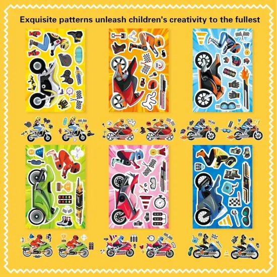 24 Sheets Make Your Own Motorcycle Stickers {5}