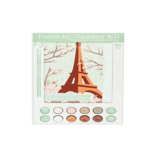Eiffel Tower with Cherry Blossoms | 8x10 paint-by-number kit {1}