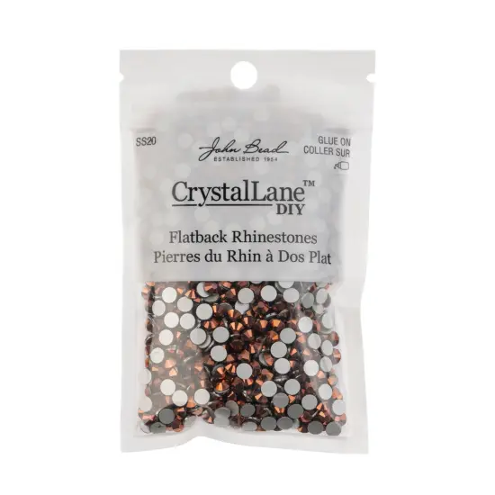 Crystal Lane DIY SS20 Glass Flatback Rhinestones, 1440pcs Metallic Rose Gold {3}