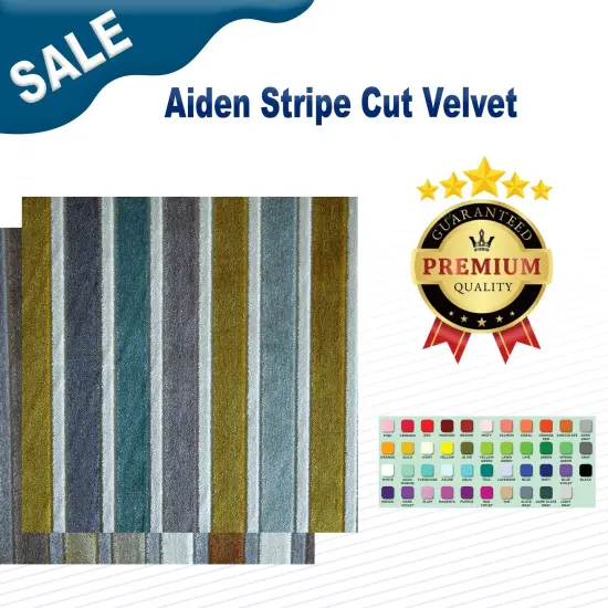 Aiden Stripe Cut Velvet Aquatones {2}