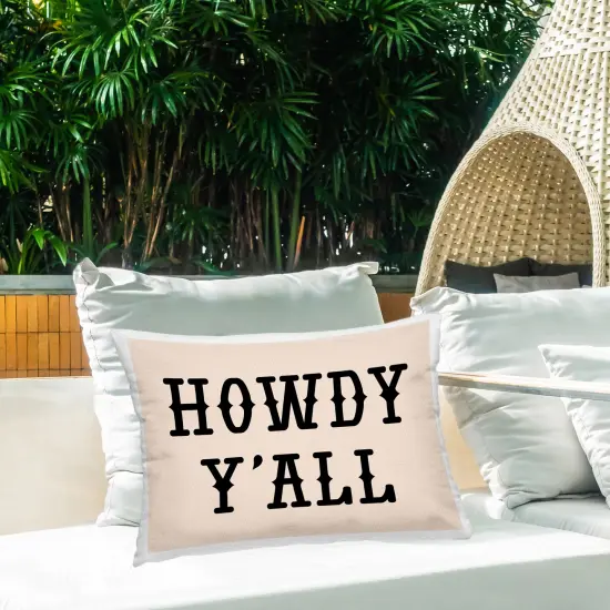 Stupell Industries Southwestern Howdy Y'all Outdoor Printed Pillow design by Daniela Santiago, 14 x 7 x 20 {2}