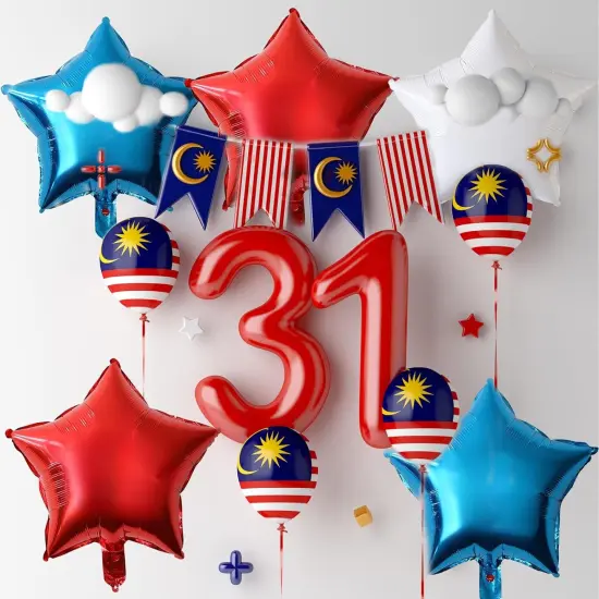 18 Pieces 18 Inches Red White Blue Stars Balloons, USA Themed Aluminum Foil Balloons for 4th of July, Independence Day Patriotic Birthday Party Decorations {2}